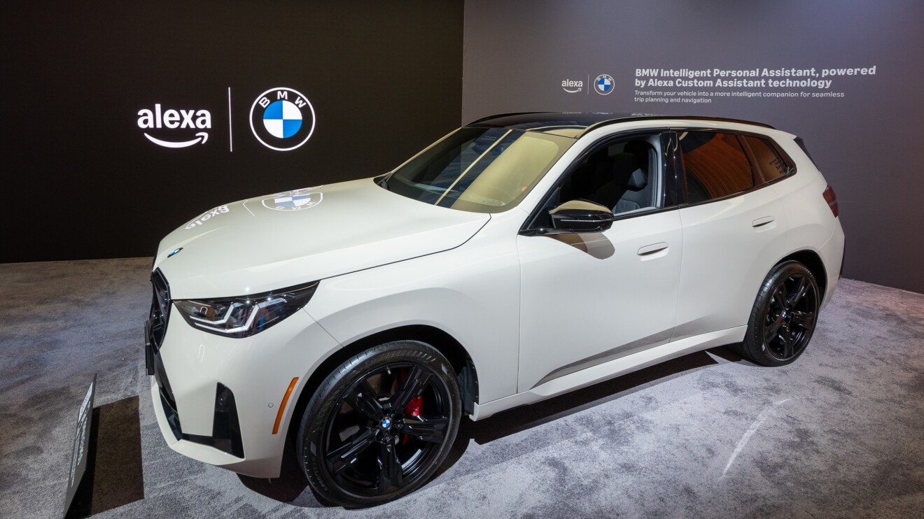 A BMW X3 on display at CES 2025.