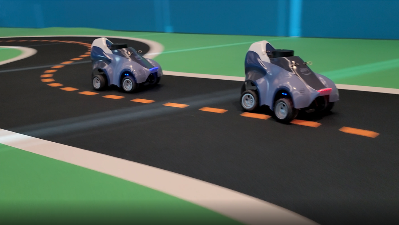 AWS Deepracer competition between the Army and Navy academies 