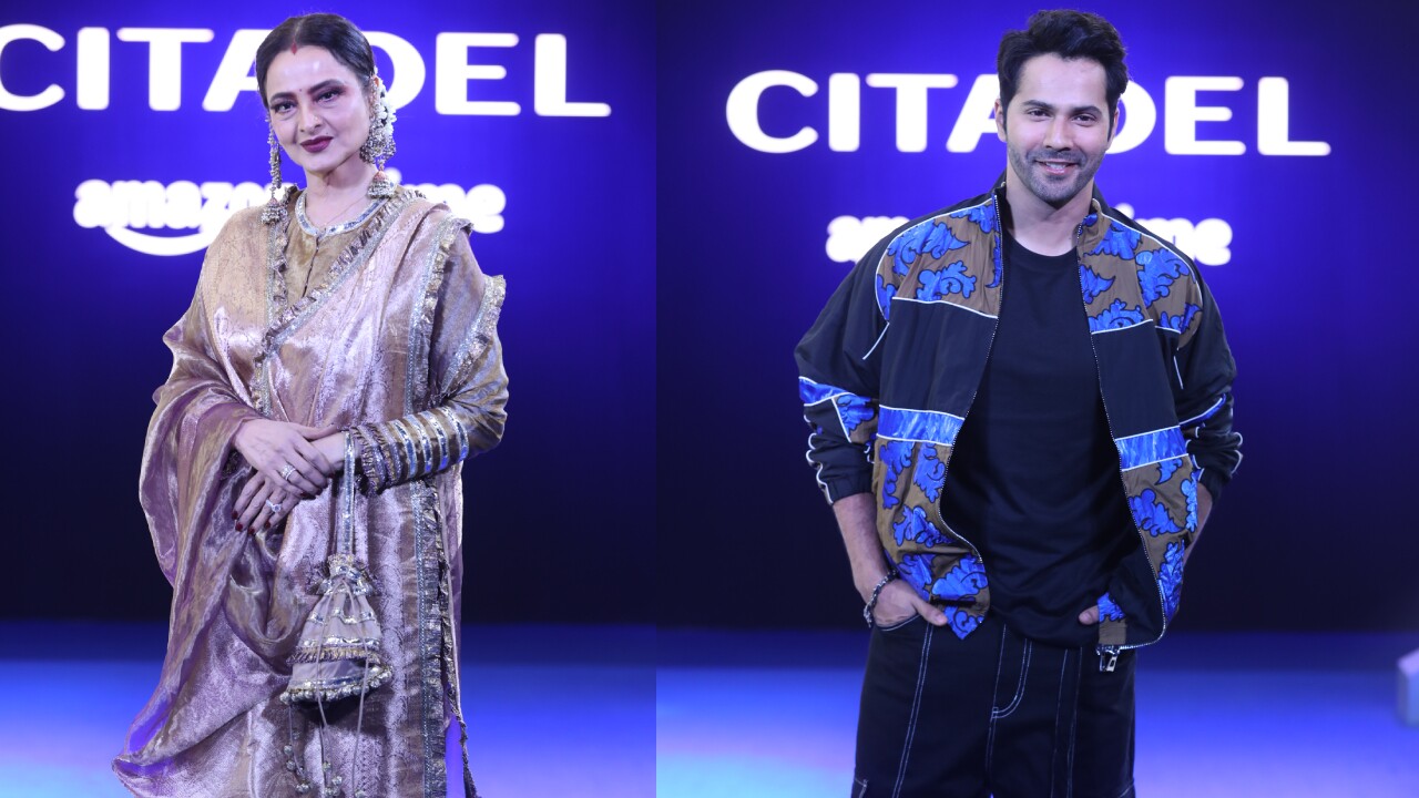 Rekha and Varun Dhawan at Prime Video’s Citadel premiere event