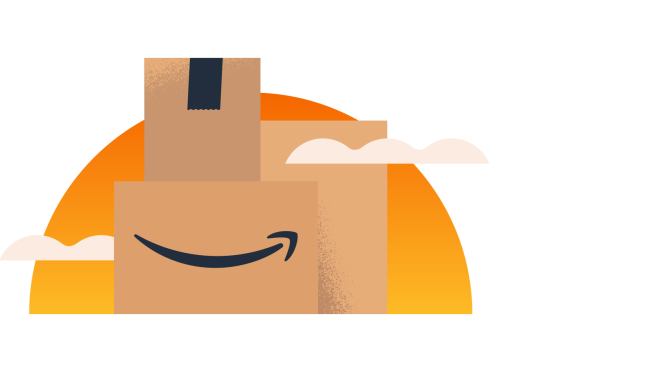 亚马逊发货的说明图片框灰色和白色背景。