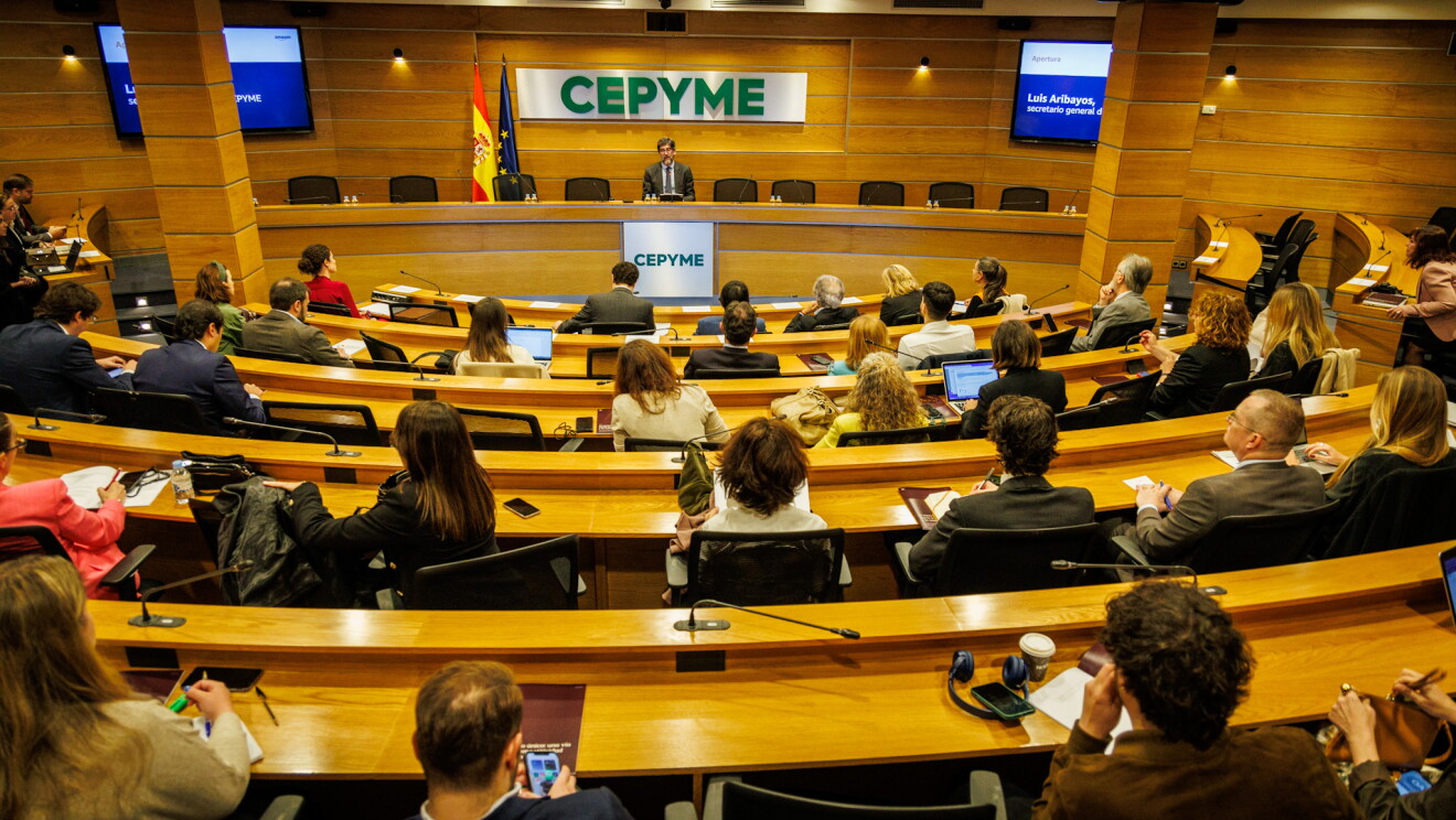 Presentación, en la sede de CEPYME, del estudio "El mercado único: una vía hacia la competitividad y la resiliencia", elaborado por Implement Consulting Group, en colaboración con Amazon. 