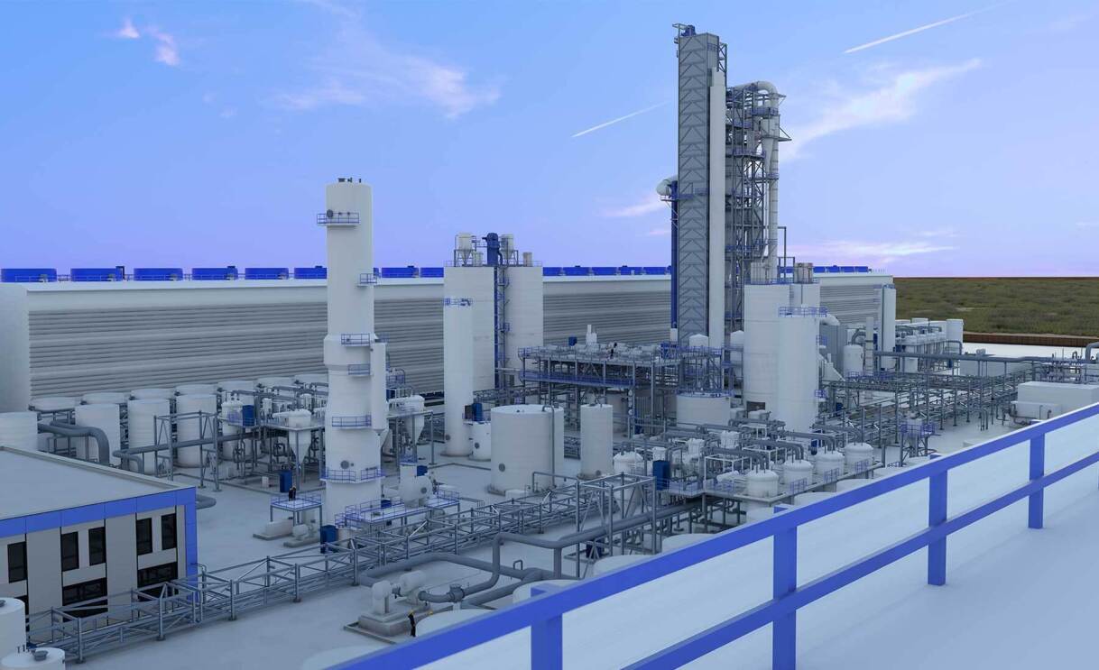 Renderings from 1Point5’s direct air capture plant.