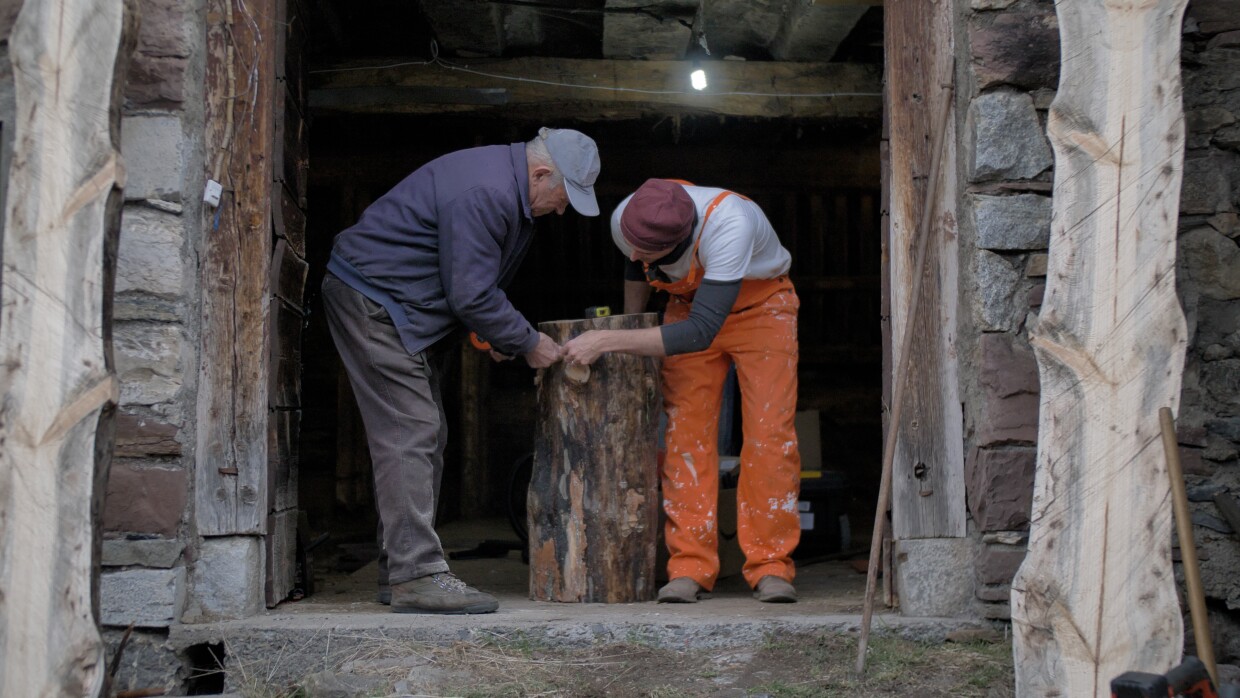Andreu Carulla en Gistaín preparando el proyecto Diseñando la repoblación.