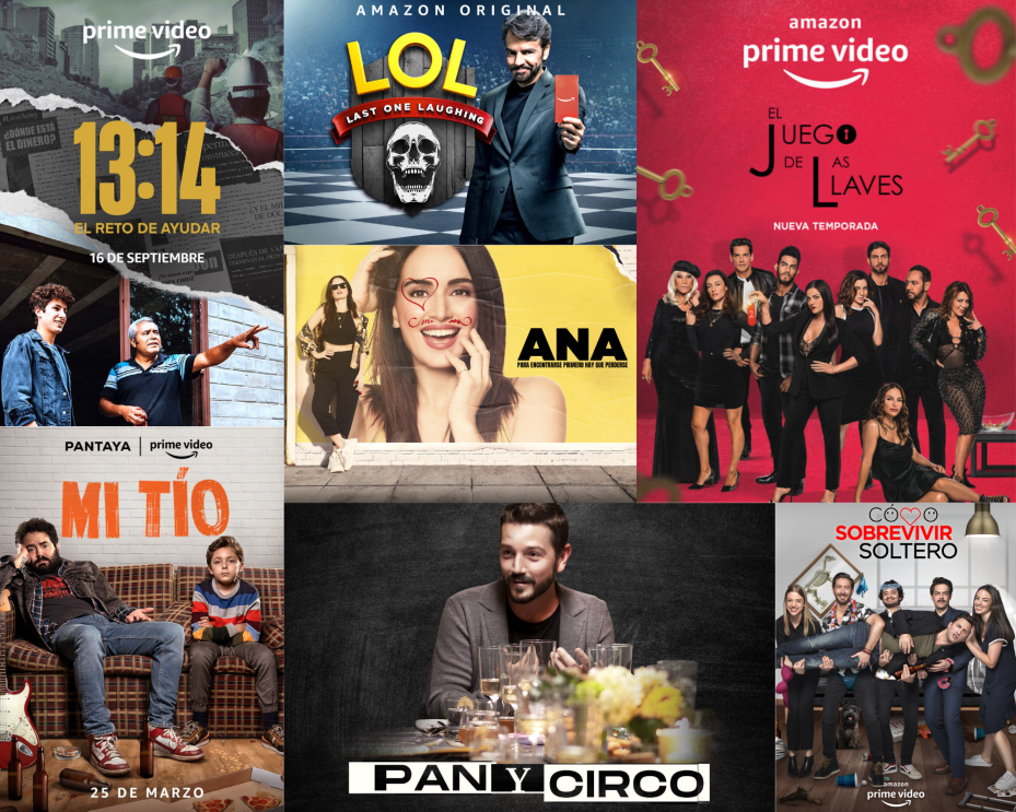 Fotos de los carteles de las producciones de Prime Video para México.