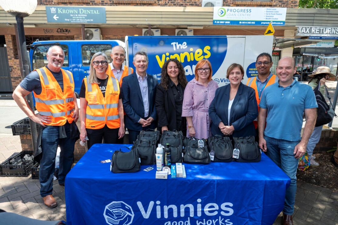 Amazon and St Vincent de Paul Society group photo