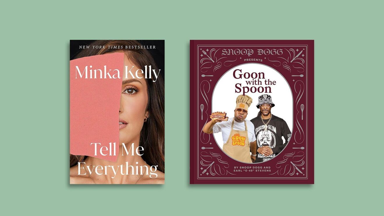 An image of book covers on a green background.