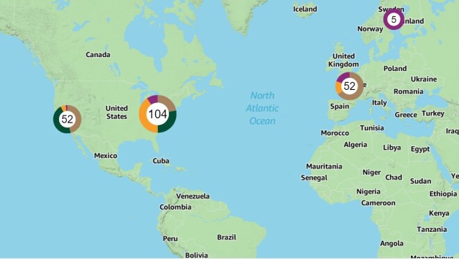 世界各地的地图。