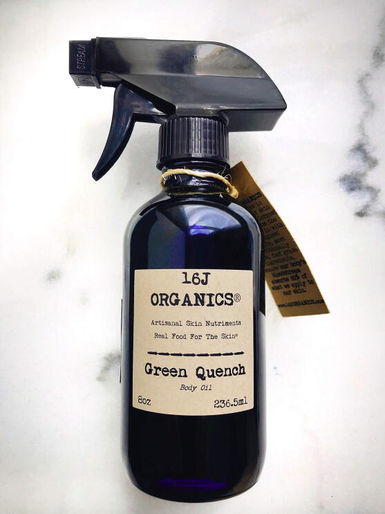 A front view of a product by 16J Organics