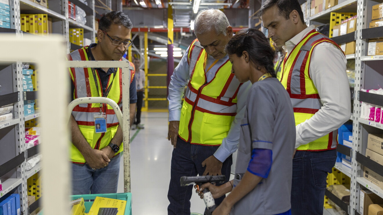Manish Tiwary at Amazon Fulfillment Centre