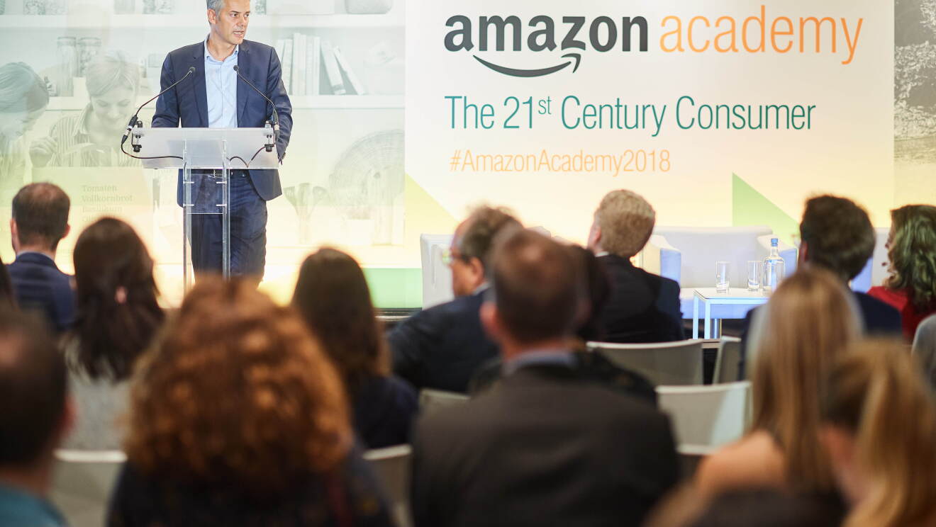 Fred Duval speaking at Amazon Academy 2018. 