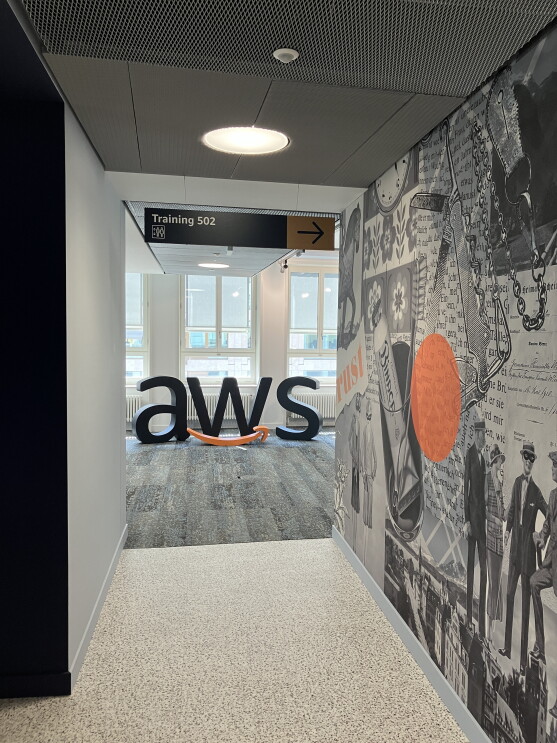 Training-Bereich im AWS Büro in Zürich