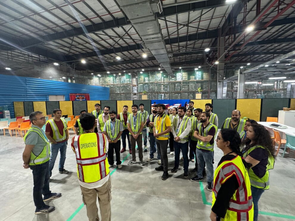 Amazon employees during an FC Tour in Delhi