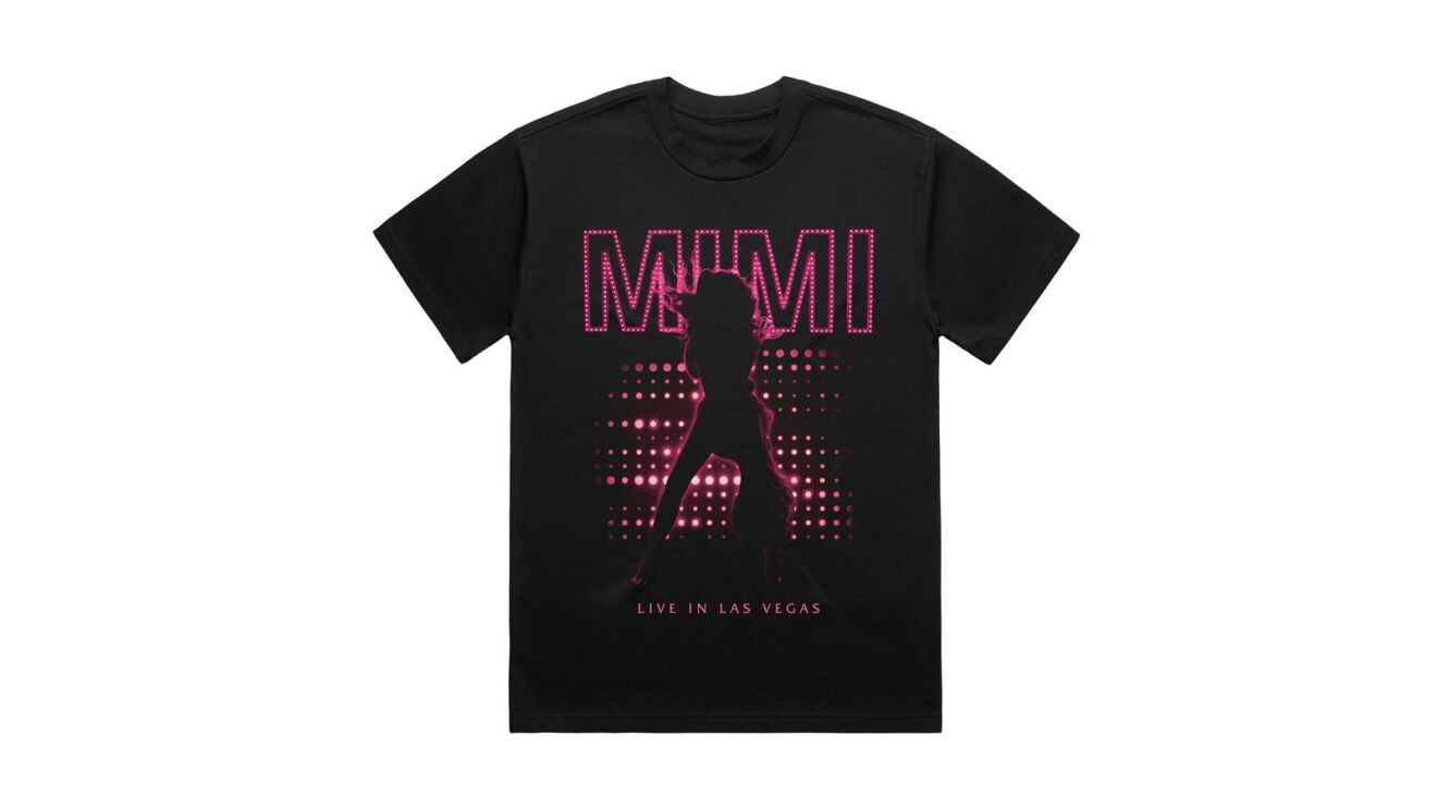 An image of merch from Mariah Carey’s new Las Vegas residency.