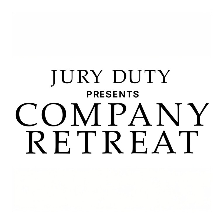 a 1:1 crop of Jury Duty presents Company Retreat