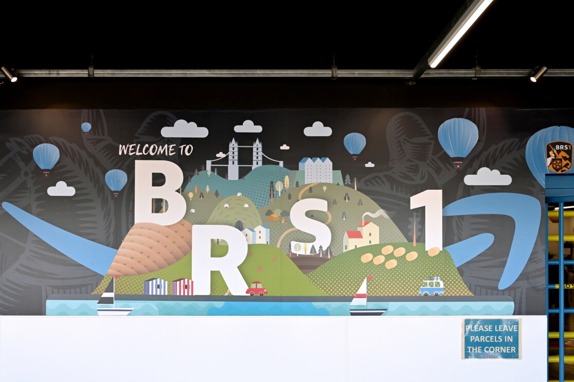 Welcoming mural at brs1