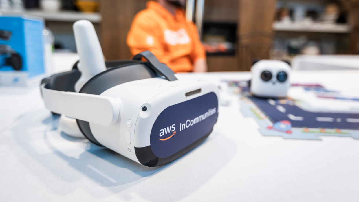 Gafas de realidad virtual de AWS. 