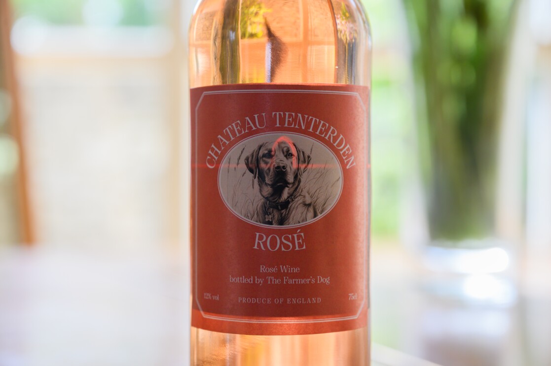 A bottle of wine at The Farmer's Dog in Burford, Jeremy Clarkson's proper British pub from Clarkson's Farm season 4