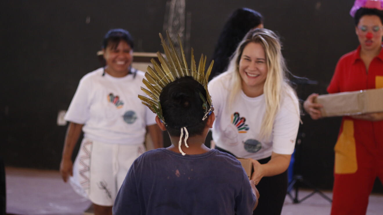 Galeria de fotos da iniciativa Amazon, AWS e IAT na aldeia Waikiru