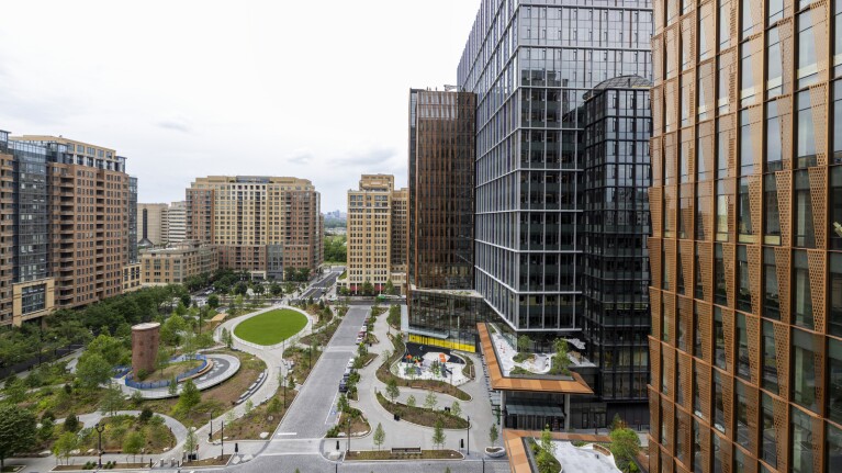 An image from inside Amazon's second headquarters in Arlington, Virginia