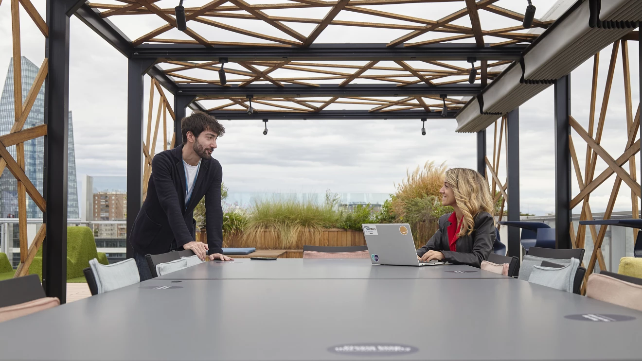 Italy office two people working