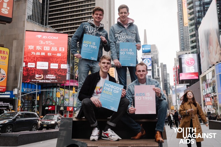 Jugend gegen Aids in New York.