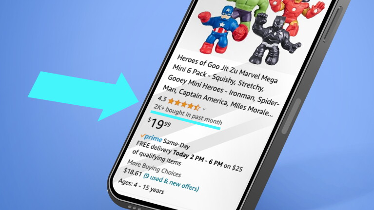 The search experience on Amazon Store.