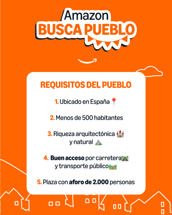 Cartel REQUISITOS PUEBLO - Amazon Busca Pueblo