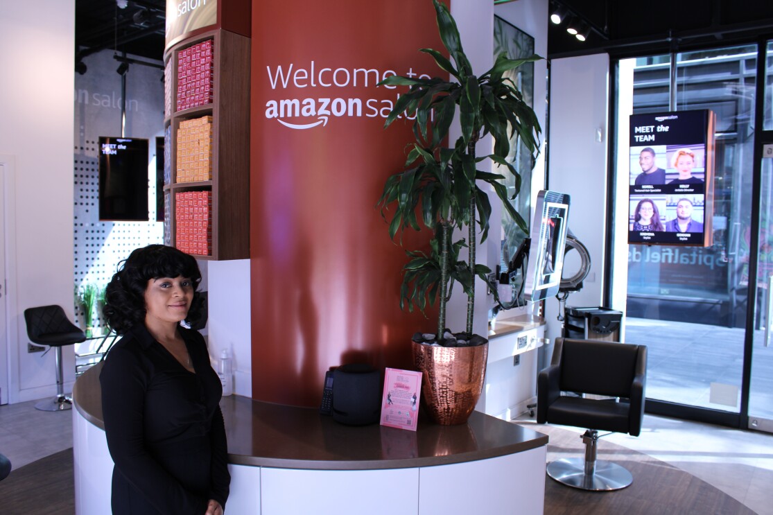 The receptionist at Amazon Salon