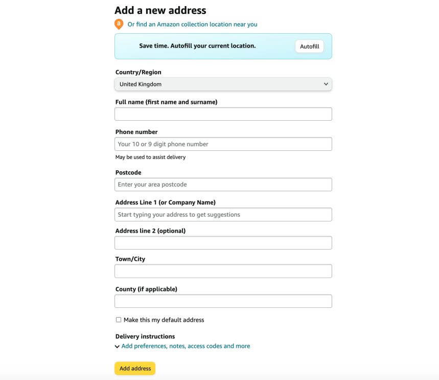 How to change your delivery address on Amazon