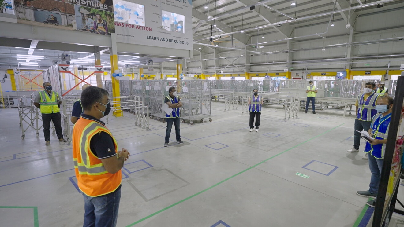 Akhil Saxena reviewing prep for Prime Day