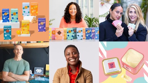 照片拼贴6代表小型企业。一些企业主的照片,照片等产生的饼干,游戏和乳木果。