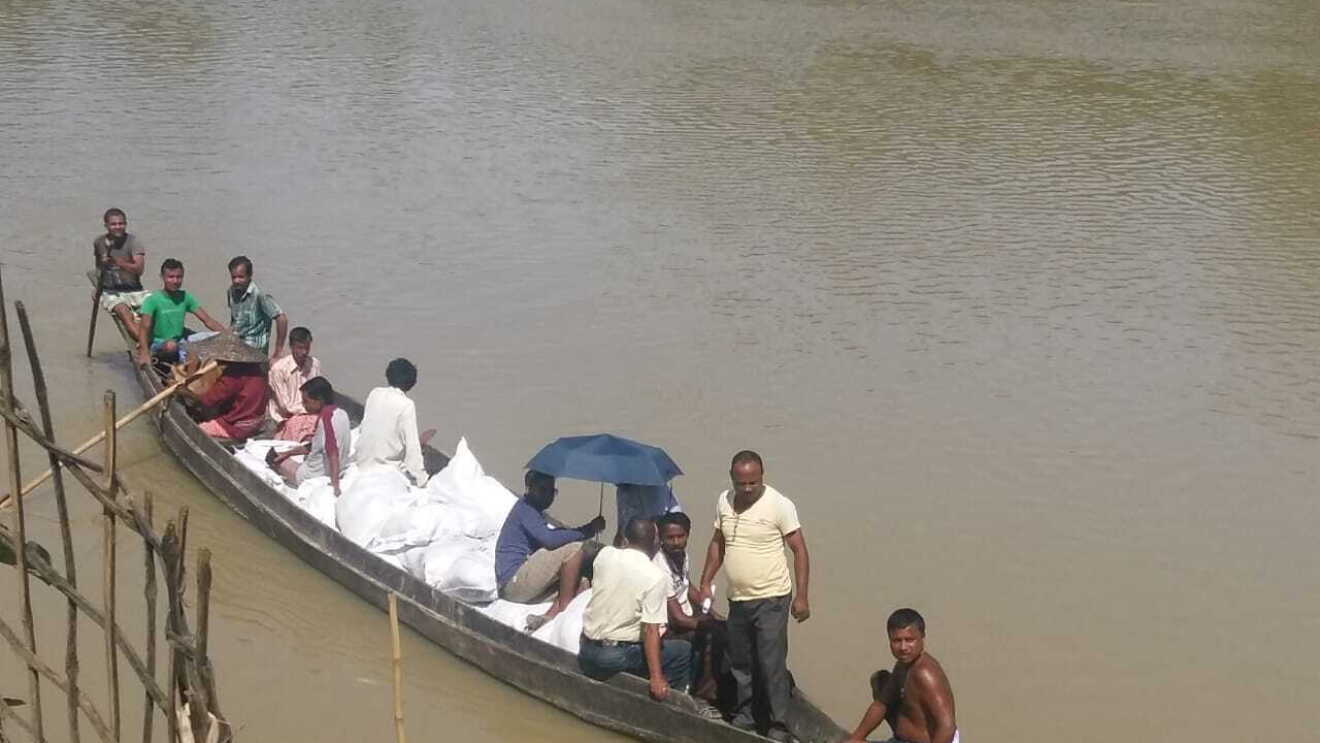 Flood relief works on the North East
