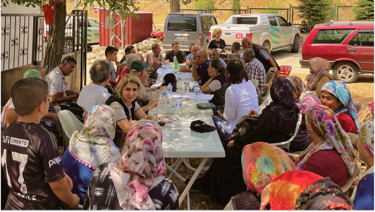 Turkey Community Meeting Inline outside with Amazon's involvement in the United Nations Development Programme