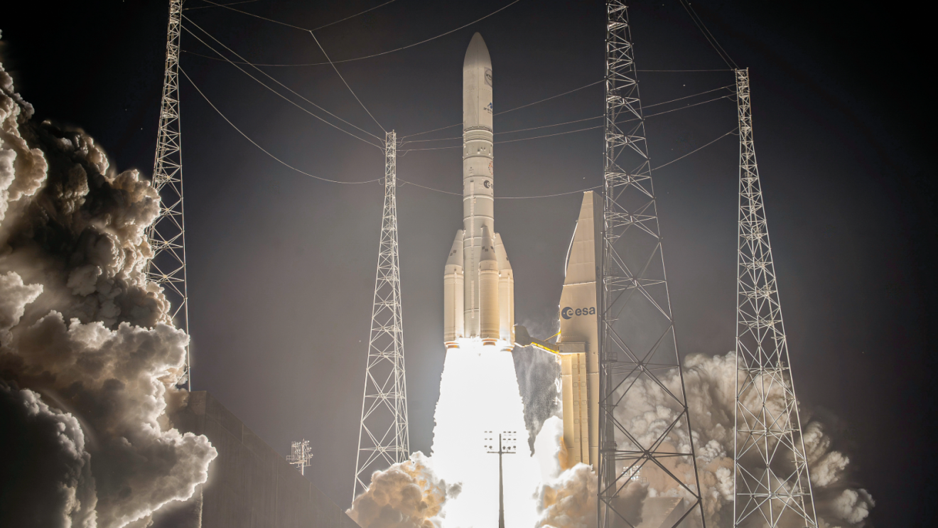 Amazon Leo’s LE-02 mission launches from Europe’s Spaceport in French Guiana aboard an Arianespace Ariane 6 rocket