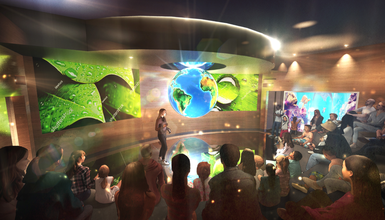 A rendering of the Northern Virginia Science Center's Habitat Theater.