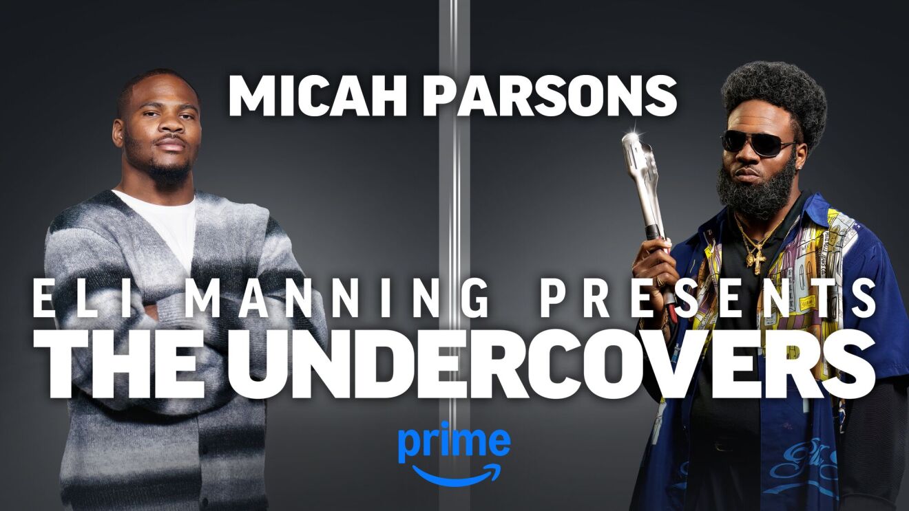 Image of NFL star Micah Parsons promoting "The Undercovers" show.