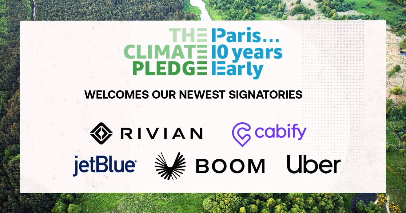 Climate Pledge_Unterzeichner_Rivian_cabify_jetblue_boom_uber