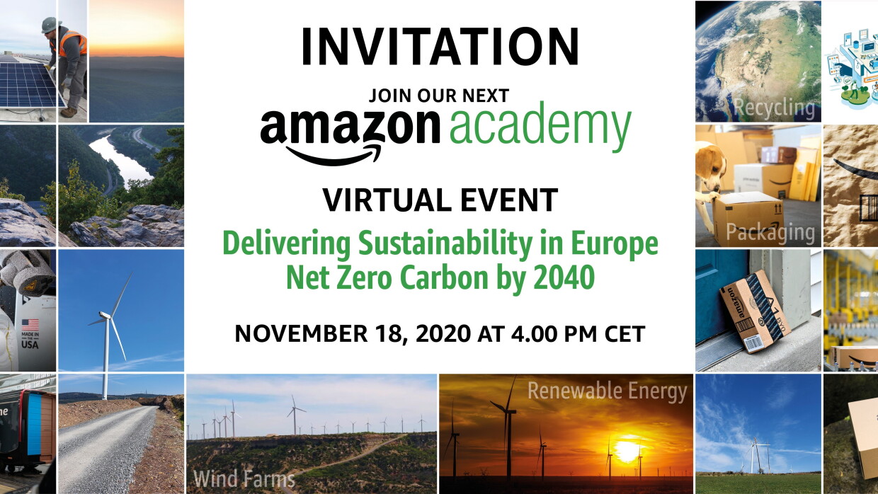 Virtual Amazon Academy 2020 Lead Hero Banner from Oct. 28th with CET