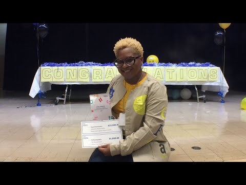 Aisha Chadwick finds out she is an AFE Teacher of the Year