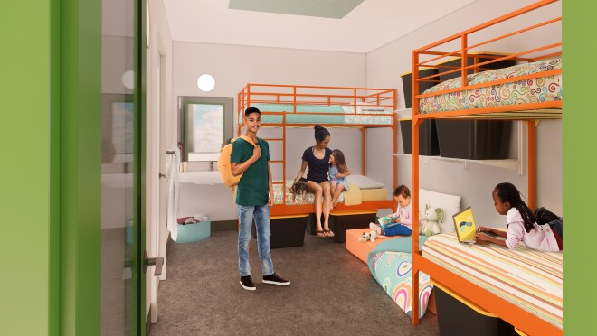 位于亚马逊西雅图园区Regrade的新玛丽之家家庭中心。