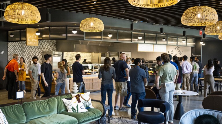 An image from inside Amazon's second headquarters in Arlington, Virginia