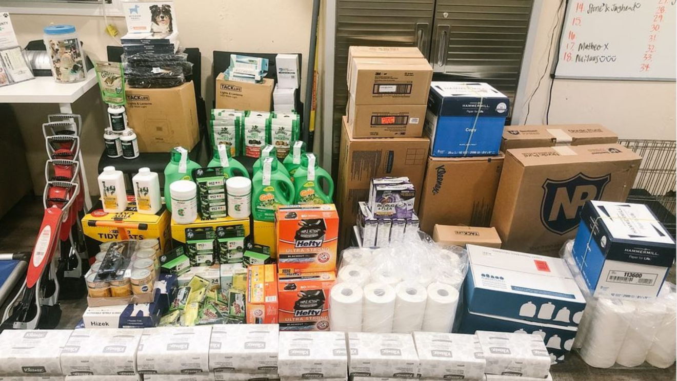 An image of donations Amazon made to on of the charitable organizations selected for its Delivering Smiles program this year.
