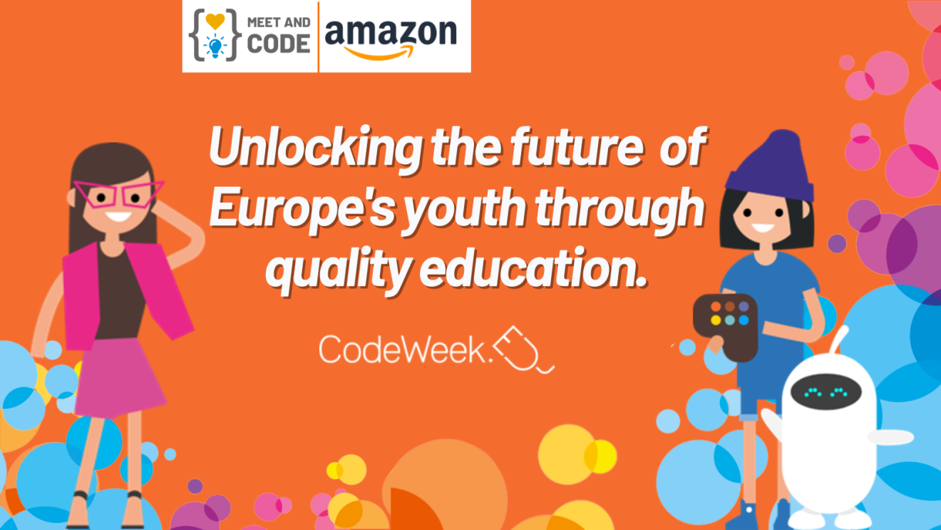 Banner: Unlocking the future of Europe's youth through quality education. - CodeWeek
