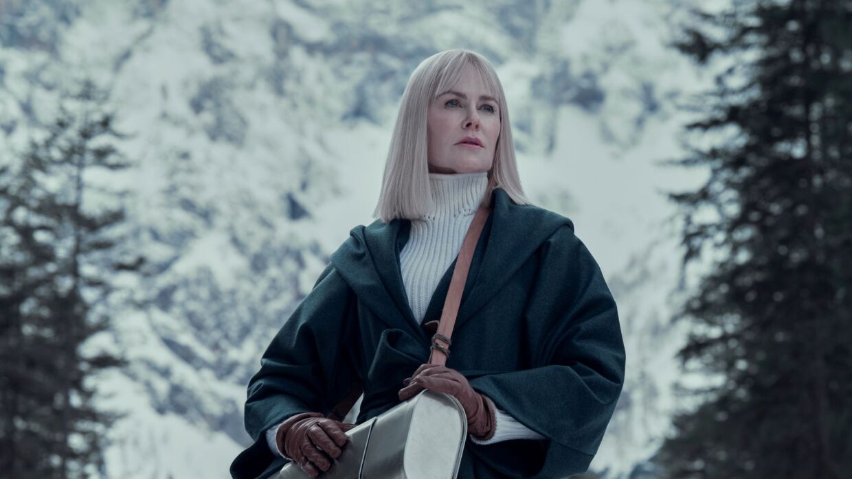 Nicole Kidman stands as Masha Dmitrichenko against a winter background in Nine Perfect Strangers season 2