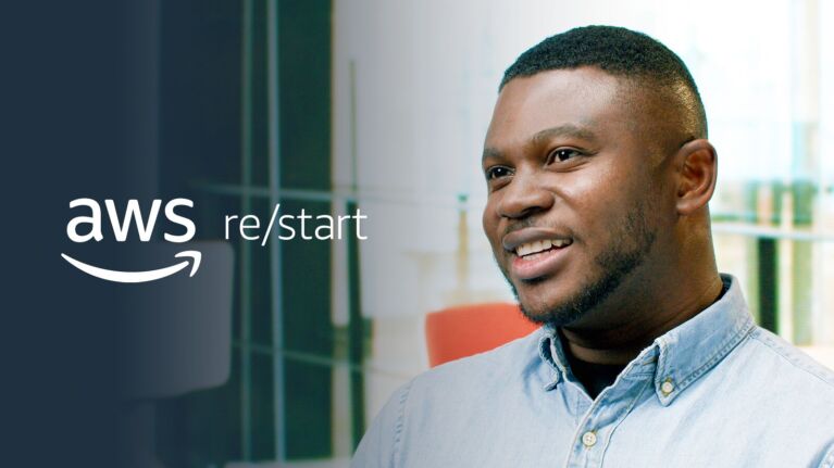AWS re/start program participant looking optimistic
