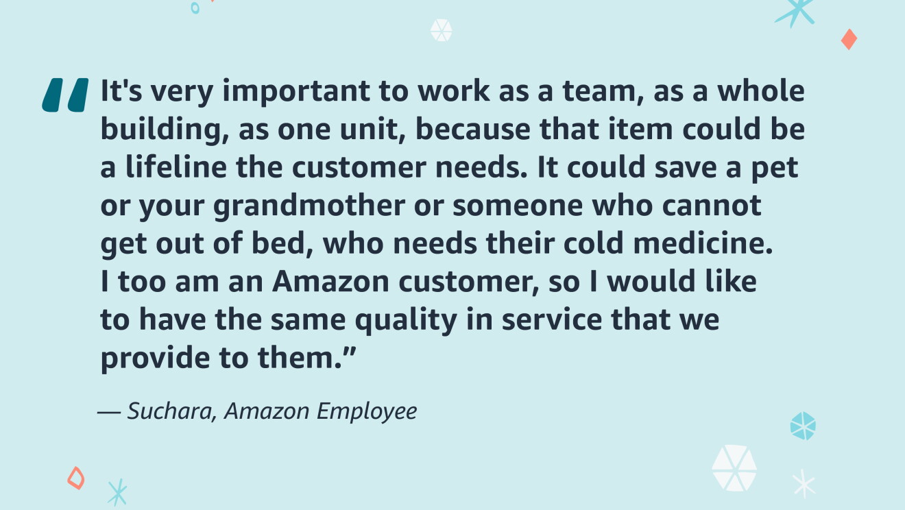 An image showing an employee quote.