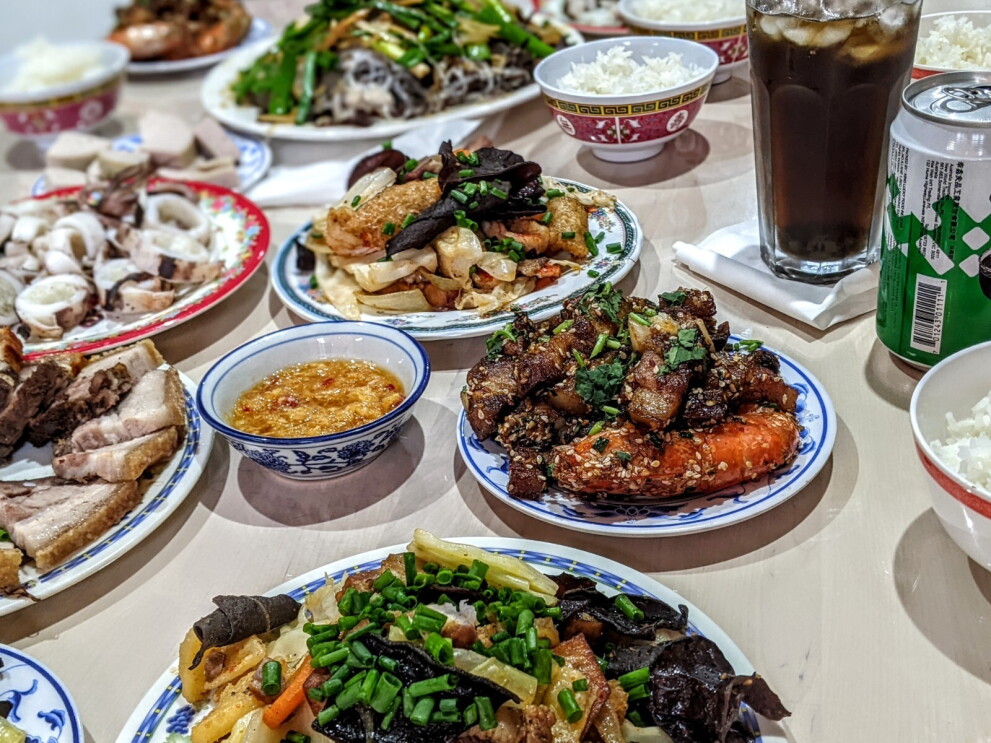 Food offerings are consumed once respects have been payed