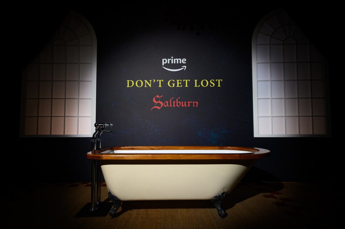 A bathtub from the film Saltburn