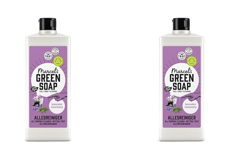 Two bottles of Marcel's Green Soap