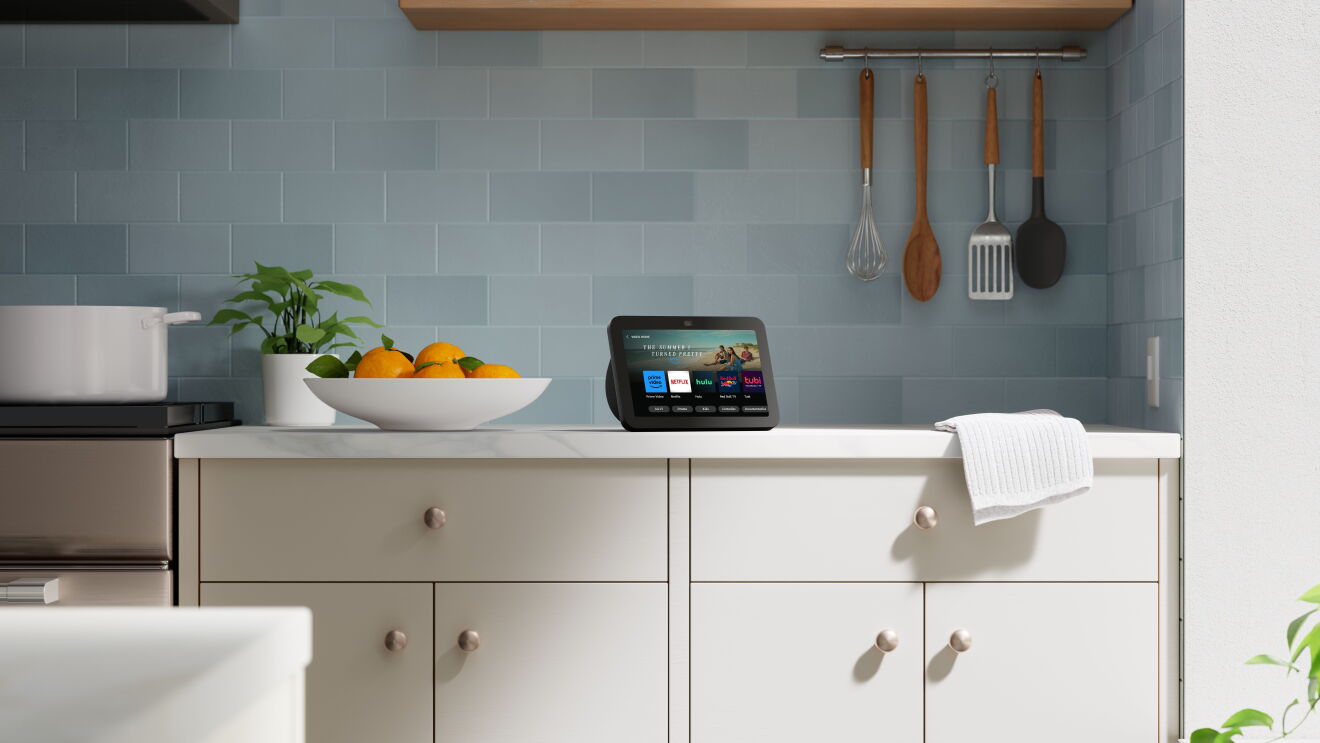 Cocina con un dispositivo de Amazon. 
